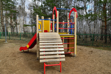 children's play complex on the playground in the park