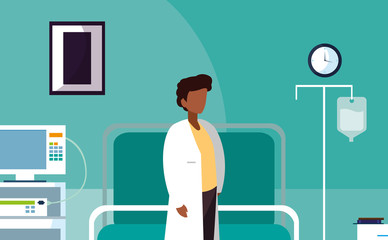 afro male medicine worker in operating theater