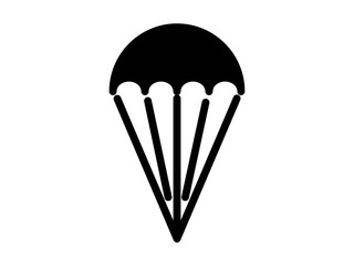 parachute solid vector icon