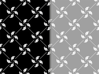 abstract floral seamless pattern with flowers, netting and leaves