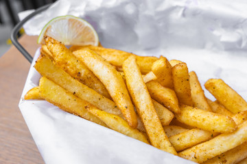 Crispy french fries blended with spices