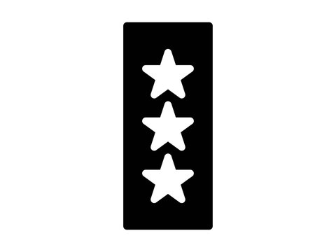 military rank solid vector icon
