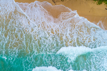 Sea wave on sand beach turquoise water nature lndscape