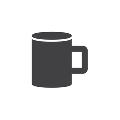 Coffee mug vector icon. filled flat sign for mobile concept and web design. Cup of coffee glyph icon. Symbol, logo illustration. Pixel perfect vector graphics