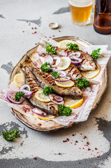 Grilled Breams with Beer