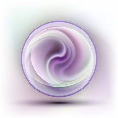 The vector realistic 3d sphere.Vibrant color.Fluid design