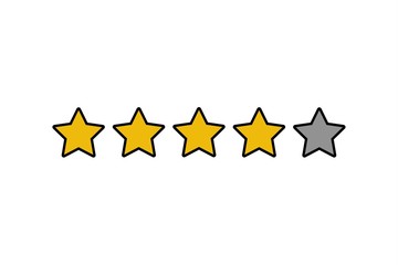 five stars icon. vector illustration
