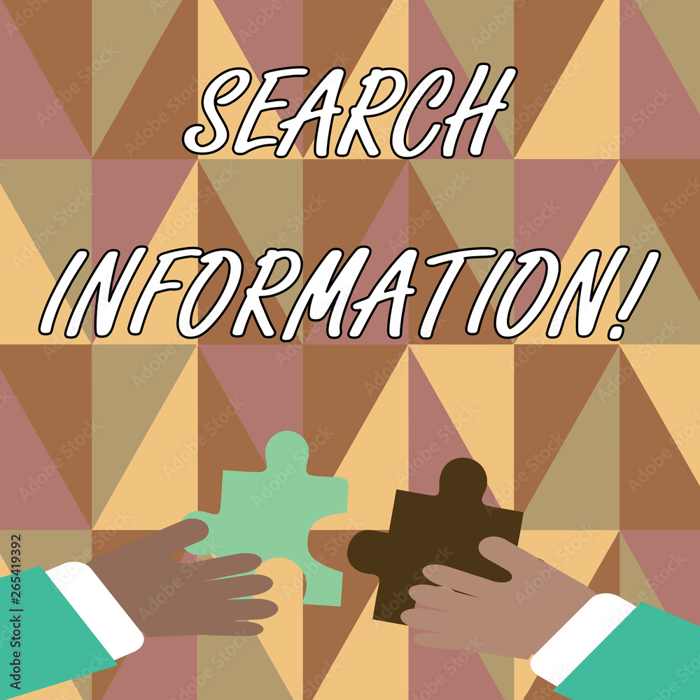 Fototapete handwriting text writing search information. conceptual photo the act or process of looking for some