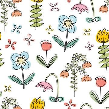 Floral doodlw pattern