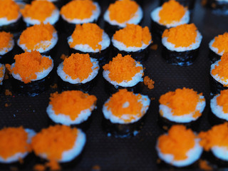 Japanese Food on wood table.