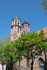 Fototapeta na wymiar St. Johannis Kirche in der Stadt Göttingen in Niedersachsen
