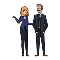 business couple avatars characters