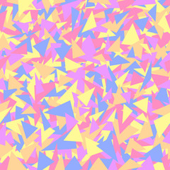 pastel triangles. simple geometric shapes. vector seamless pattern. motley background. textile paint. repetitive background. wrapping paper. fabric swatch