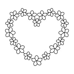 beautiful flowers with heart shape