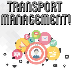 Handwriting text writing Transport Management. Conceptual photo analysisaging aspect of vehicle maintenance and operations photo of Digital Marketing Campaign Icons and Elements for Ecommerce