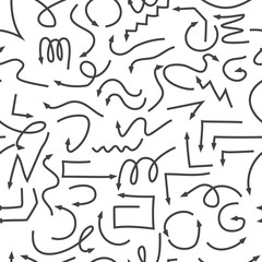 Arrow pattern. Ethnic seamless pattern with arrows. Tribal hand drawn background. Design for wrapping paper, wallpaper, fabric. Vector illustration