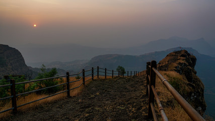 takmak point sunset view of raigarh fort