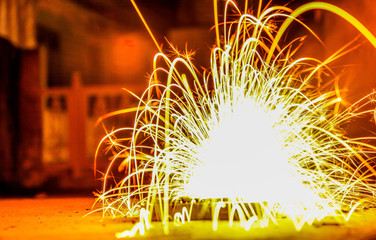 sparkarnling rays of diwali crackers 