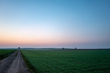 sunrise in rural germany