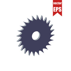 Saw icon.Isometric and 3D view.