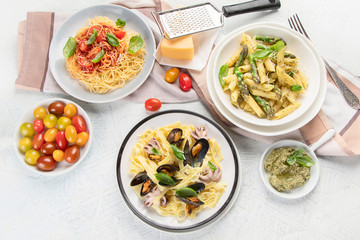 Plates of pasta