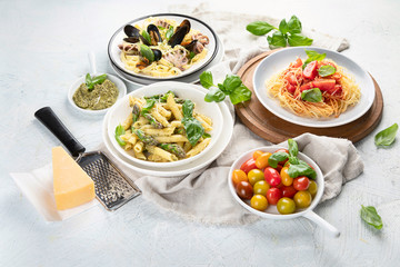 Plates of pasta