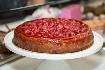 Fresh Jam Tart with Fruits and Strawberries