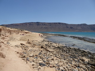 côte le l'île de la Graciosa, Lanzarote, Canaries