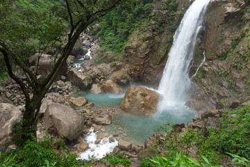 paradise in the jungle, the territory with a lake and a waterfall, the perfect holiday