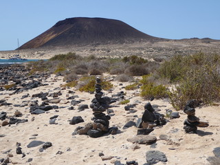 volcan sur l'île de la Gracios, Canaries