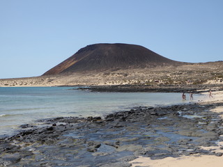 côte le l'île de la Graciosa, Lanzarote, Canaries