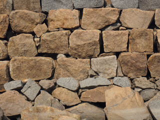 Background of large brown stones, Kerala, Kochi