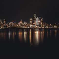Fototapeta na wymiar New York City Manhattan Midtown Panorama at Night