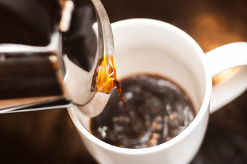 Preparing morning coffee as the best start to the day