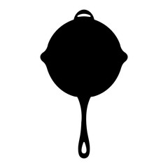 Fry pan from game PlayerUnknowns Battlegrounds. PUBG item. Clean and modern vector illustration for design, web.