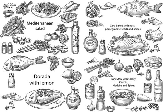 Mediterranean dishes.