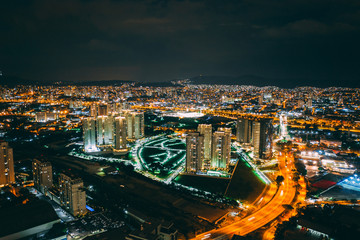 Sao Paulo at night from above