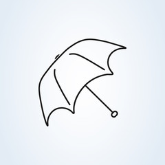 umbrella Icon flat design. line art symbol umbrella isolated on white background.