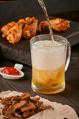 beer, sneeks and chicken