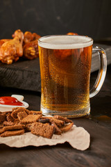 beer, sneeks and chicken