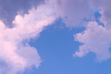 blue sky with white clouds