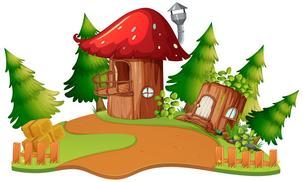 An fantasy mushroom house