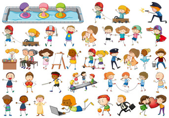 Fototapeta premium Set of kid charcter