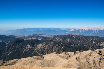 Fototapeta na wymiar Panoramic view from the peak of Tahtali