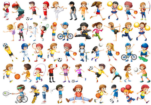 Cartoon Children Playing Sports Images – Browse 241,199 Stock Photos,  Vectors, and Video | Adobe Stock