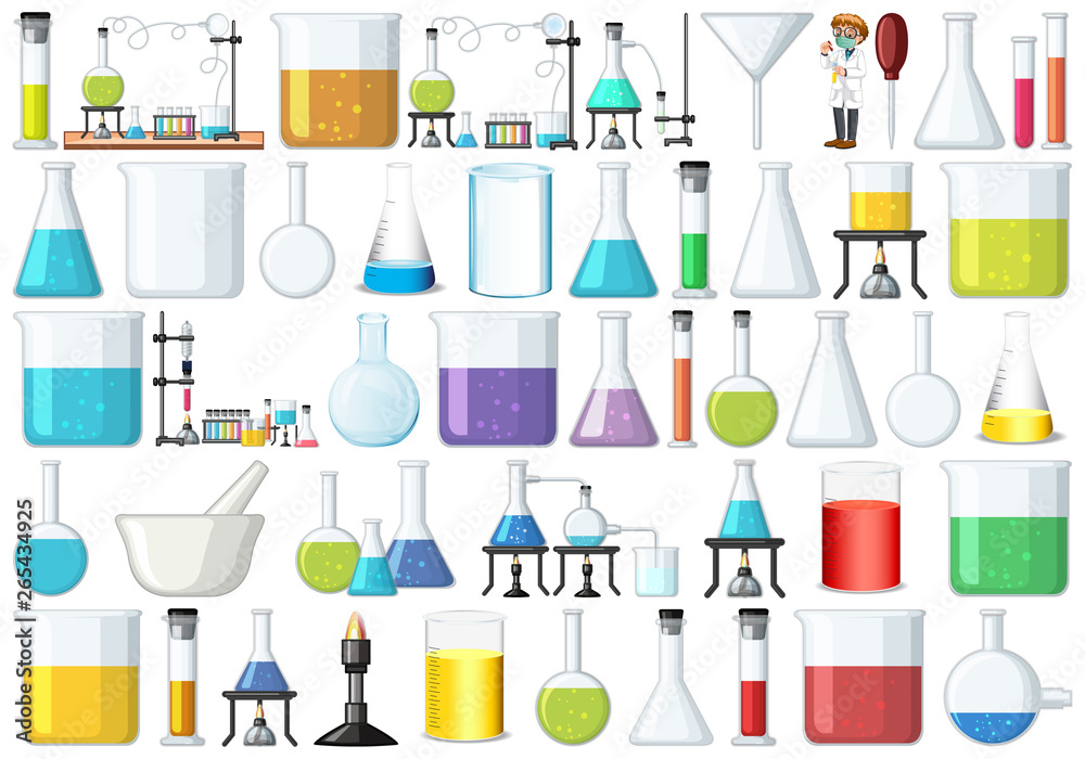 Poster Set of lab tools