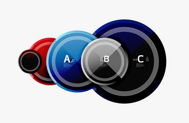 Circle geometric abstract background template for web banner, business presentation, branding, wallpaper