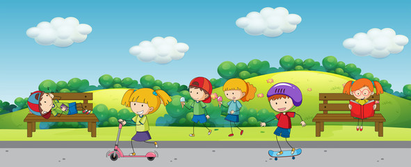 Obraz premium Children at the park
