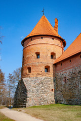 Medieval castle of Trakai, Vilnius, Lithuania, Eastern Europe, located between beautiful lakes and nature 