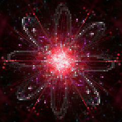 Concept of a quantum atom, digital illustration